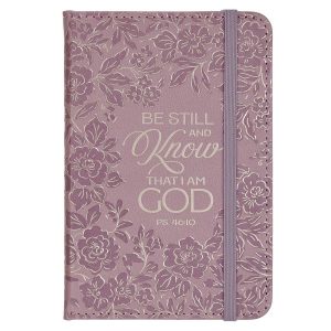 Sm Notebook Elastic Closure HC Purple Be Still Know Ps 46:10