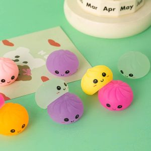 Colorful Dumpling Stress Relief Squishy – Sensory Fidget Toy