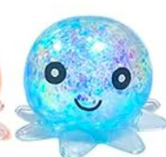 SMALL GLITTER OCTOPUS SQUISHY