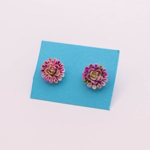 Still Blooming Floral Studs – Lavender Mix