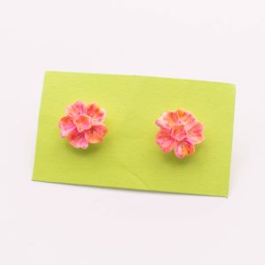Joy in Bloom Pink Floral Stud Earrings