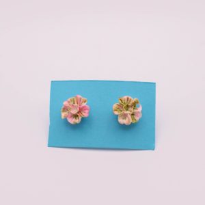 Fresh Start Pink & Green Floral Studs