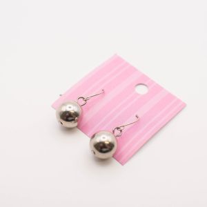 Simply Strong Silver-Tone Ball Drop Earrings