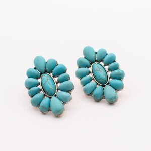 Desert Bloom Turquoise Cluster Earrings