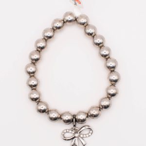 Hope Tied With a Bow Silver-Tone Bracelet