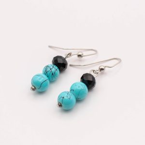 Grounded & Free Turquoise-Style Bead Earrings