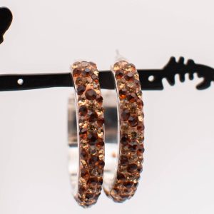 Golden Hour Sparkle Hoop Earrings