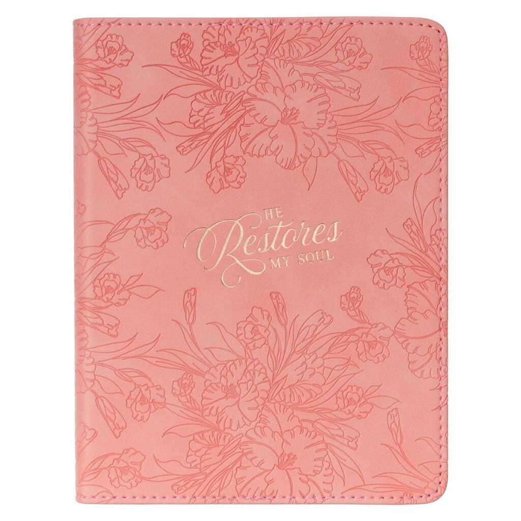 Journal Handy Pink He Restores My Soul Ps. 23:3
