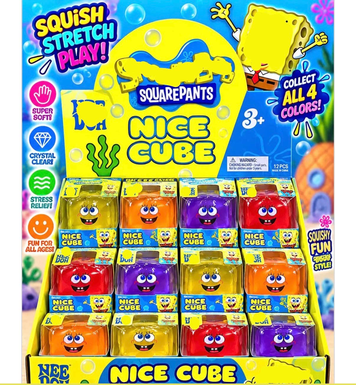 Cube Super Squish – Fidget CUBE Yellow squarepants