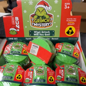 Grinch Mystery Squishy Bun – Christmas Surprise Squishy Toy